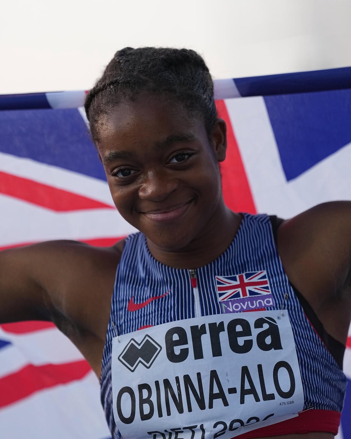 Celine Obinna-Alo celebrating at Rieti